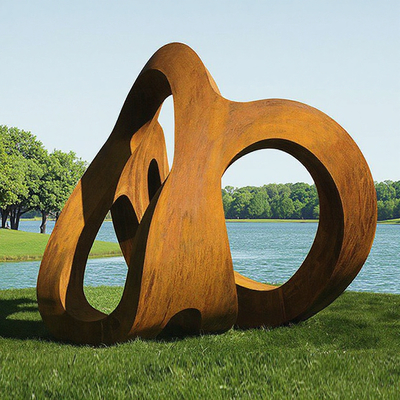 İyi bir fiyat. Custom Weathering Steel Outdoor Abstract Sculpture for Landscape from Professional Sculpture Factory çevrimiçi