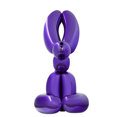 İyi bir fiyat. Custom Commercial Sculpture Purple Balloon Bunny Fiberglass Sculpture çevrimiçi