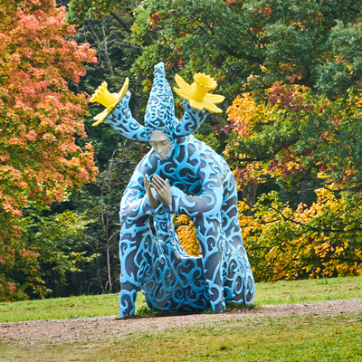 İyi bir fiyat. Large Outdoor Botanical Sculpture - Fiberglass Nature-Themed Art Installation for Gardens çevrimiçi