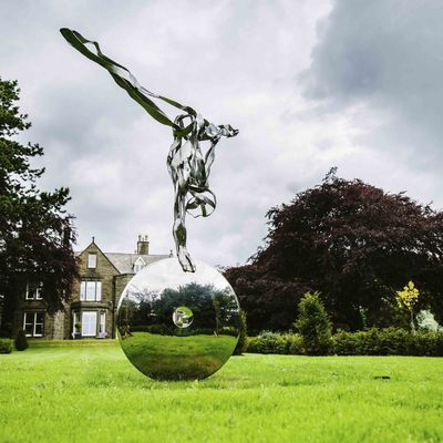 İyi bir fiyat. Custom Landscape Modern Stainless Steel Statue for Decoration Exhibition çevrimiçi