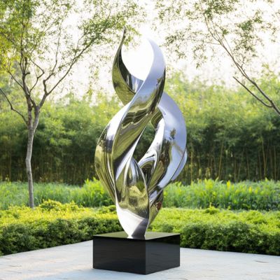 İyi bir fiyat. Custom Modern Public Decoration Stainless Steel Spiral Sculpture çevrimiçi