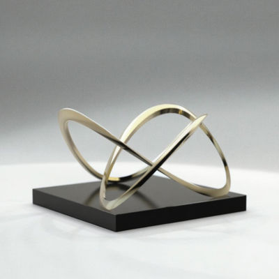 İyi bir fiyat. High-Gloss Golden Intertwined Sculpture - Luxury Interior Art Decoration for Commercial Space çevrimiçi