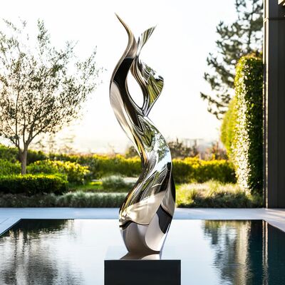 İyi bir fiyat. China Custom Outdoor Modern Stainless Steel Mirror Finish Sculpture çevrimiçi