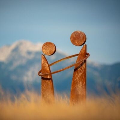 İyi bir fiyat. Dış Mekan/Bahçe Dekorasyonu Peyzajı için Corten Çelik Heykel Soyut Sanat çevrimiçi