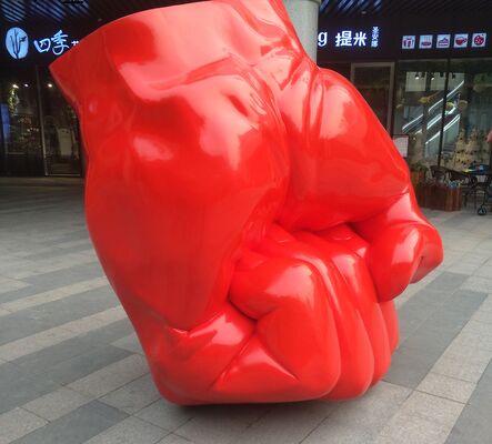 Özel Dekoratif Fiberglas Yumruk Heykeli Yaşam Boyutu Heykel Metal Heykel Üreticisi/Fabrikası