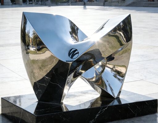 İyi bir fiyat. Modern Sanat Soyut Dekoratif Metal Paslanmaz Çelik Heykel Özel Heykel çevrimiçi