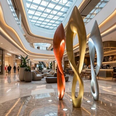 İyi bir fiyat. Büyük Özel Çağdaş Kapalı Açık Soyut Fiberglas Otel Heykel Fabrika Doğrudan Peyzaj Dekor için Modern Sanat Heykeli çevrimiçi