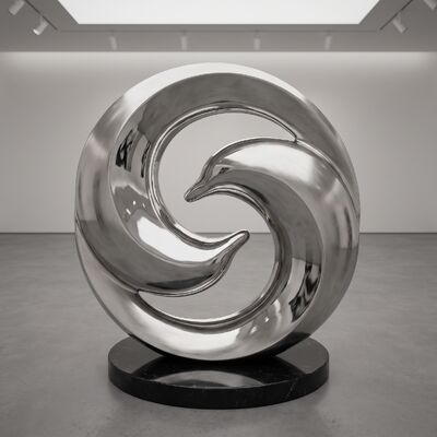 İyi bir fiyat. Çağdaş Spiral Yunus Heykeli — Bahçe, Havuz Kenarı ve Sahil Meydanı İçin Ayna Cilalı Paslanmaz Çelik Su Özelliği Sanatı çevrimiçi