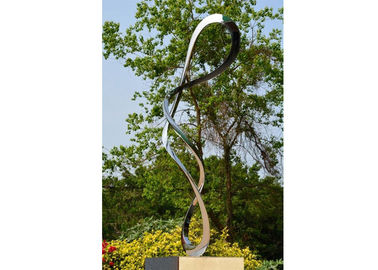 Bahçe Dekorasyonunda Çekici Çağdaş Sanat Paslanmaz Çelik Soyut Heykel