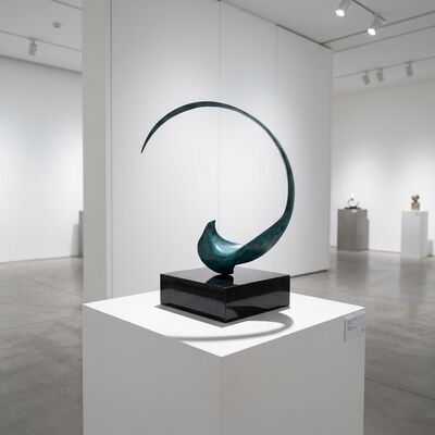 İyi bir fiyat. Hand-Cast Abstract Bronze Wave Sculpture | Verdigris Patina Finish on Granite Base - WANGSTONE Luxury Art Çevrimiçi