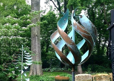 İyi bir fiyat. Bahçe Metal Dekoratif Rüzgar Kinetik Heykel Paslanmaz Çelik Korozyon Kararlılığı çevrimiçi