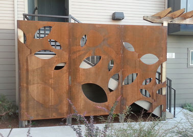 3.0mm Kalın Giriş Corten Çelik Bahçe Heykel Corten Çelik Ekran