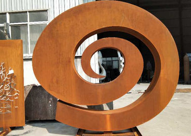 İyi bir fiyat. Açık Metal Bahçe Corten Çelik Heykel Paslı Doğal Spiral Tasarım çevrimiçi