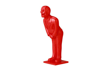 İyi bir fiyat. Yaşam Boyutu Karşılama Boyalı Metal Heykel Kırmızı Selam Adam Fiberglas Heykel çevrimiçi