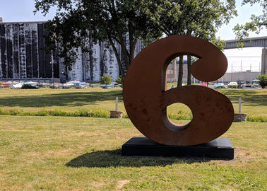 İyi bir fiyat. Metal Dekoratif Sayı Heykel Corten Çelik Bahçe Heykel Paslı Kaplama çevrimiçi