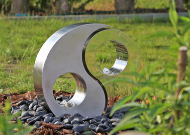 İyi bir fiyat. Bahçe Paslanmaz Çelik Heykel Cilalı Ve Matt Yin Yang Modern Sanat Heykelleri çevrimiçi