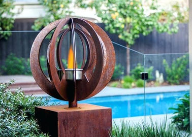 İyi bir fiyat. Bahçe Süslemeleri Açık için Çağdaş Corten Çelik Heykel Ateş Çukuru çevrimiçi