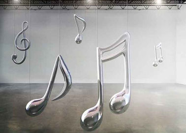 İyi bir fiyat. Ayna Cilalı Paslanmaz Çelik Açık Heykel Müzik Not Heykel çevrimiçi