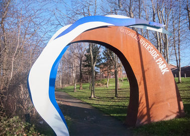 İyi bir fiyat. Çağdaş Park Dekorasyonu Açık Metal Corten Çelik Kemer çevrimiçi