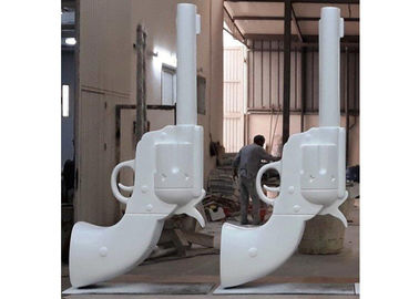İyi bir fiyat. Açık için Beyaz Büyük Çağdaş Kamu Metal Silah Heykel Boyalı çevrimiçi
