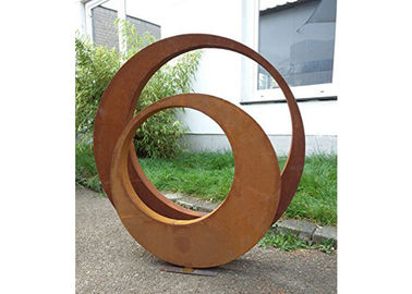 Çağdaş Dekorasyon Heykel Açık Corten Çelik 3D Heykeller