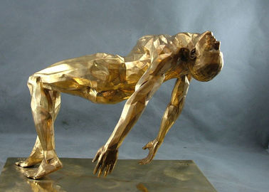 İyi bir fiyat. Modern Bronz Heykel, Bronz Adam Heykeli Altın Bitmiş çevrimiçi