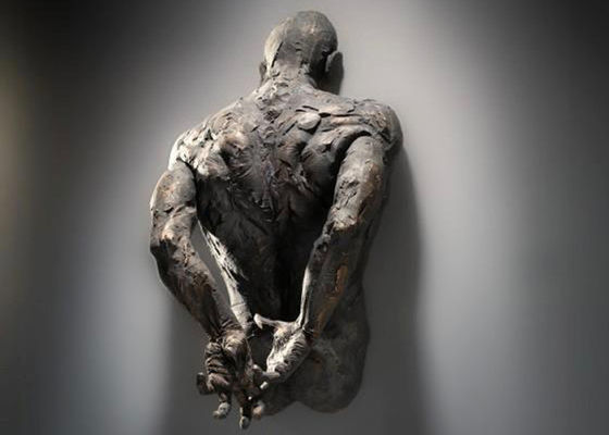 İyi bir fiyat. İç Dekorasyon İçin Duvara 120cm Yükseklik Adam Bronz Heykel çevrimiçi
