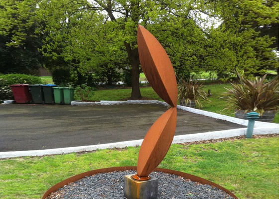 Bahçe için Paslı Corten Çelik Metal Kaktüs Heykeli