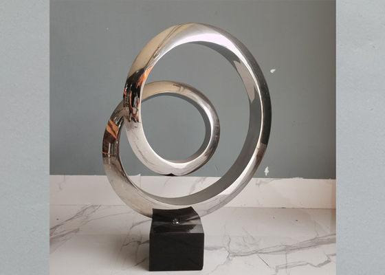 106cm Yüksek Çağdaş Cilalı 316 Paslanmaz Çelik Sanat Heykelleri
