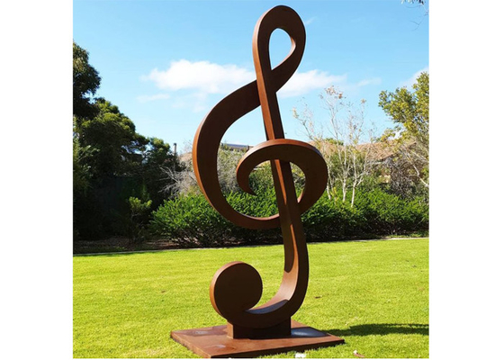 İyi bir fiyat. Özel Boyutlu Paslı Corten Çelik Müzik Notları Bahçe için Heykel çevrimiçi