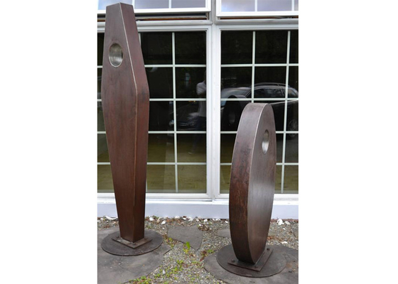 Bahçe Dekorasyonu Boyalı Paslanmaz Çelik Metal Heykel Sanatı 200cm / 160cm Yükseklik