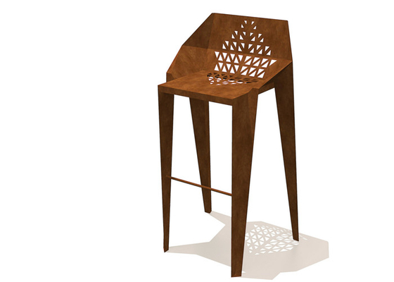 İyi bir fiyat. 120cm Yükseklik Corten Steel Dış / İç Mekan Dekoratif Sandalye çevrimiçi