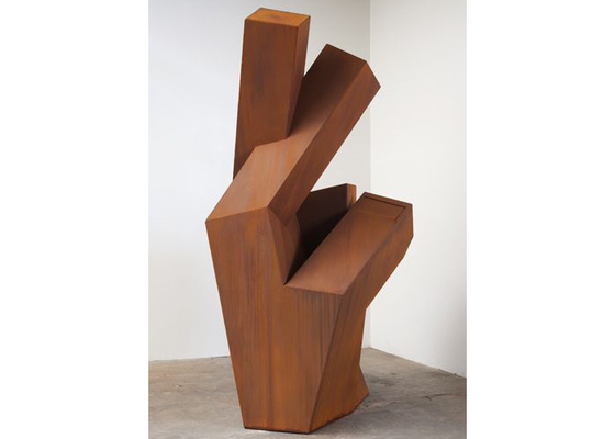 İyi bir fiyat. Modern Dekoratif Metal Dış Mekan Sanatı Corten Çelik El Heykeli çevrimiçi