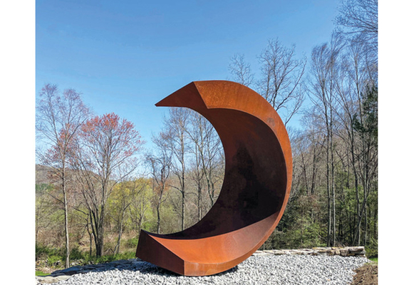 İyi bir fiyat. Bahçe Dekorasyonu İçin 250cm Yükseklik Corten Çelik Ay Heykeli çevrimiçi