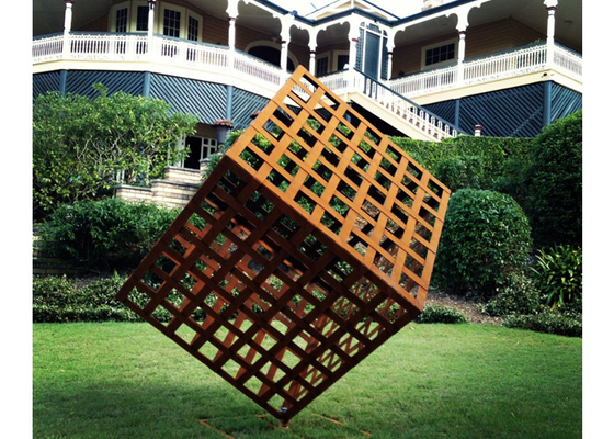 İyi bir fiyat. Çağdaş Corten Çelik Geometrik Heykel 200cm Yükseklik çevrimiçi