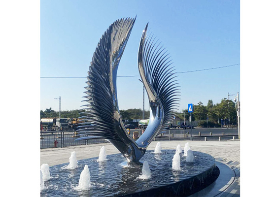 İyi bir fiyat. Modern Dış Mekan Dekorasyonu 316 Paslanmaz Çelik Kanatlı Su Fıskiyesi çevrimiçi