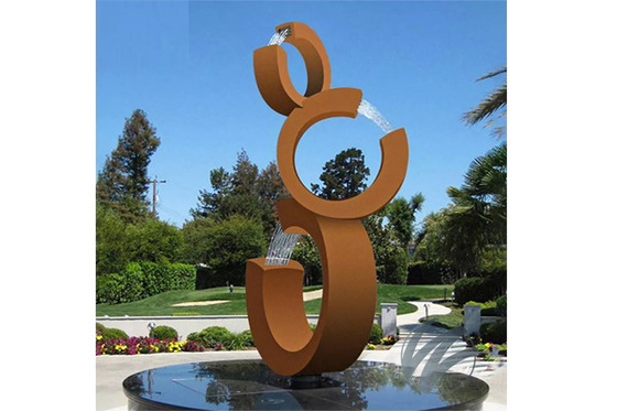 İyi bir fiyat. Açık Modern Bahçe Paslı Corten Çelik Su Çeşmesi 3C Tasarım çevrimiçi